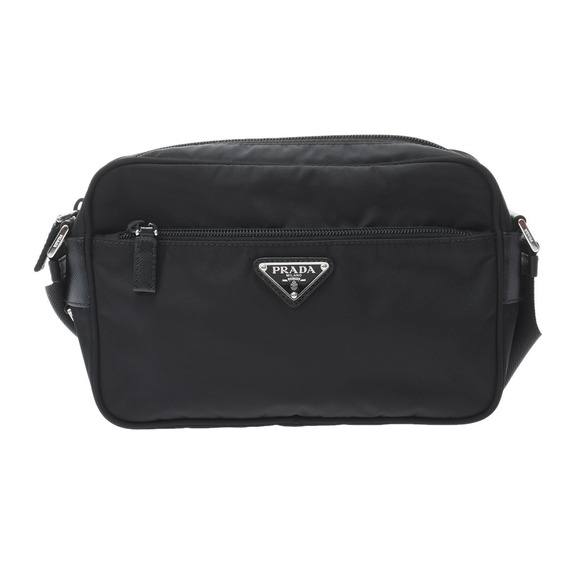 Prada Hardware Nylon Shoulder Bag Black - Picture 1 of 8